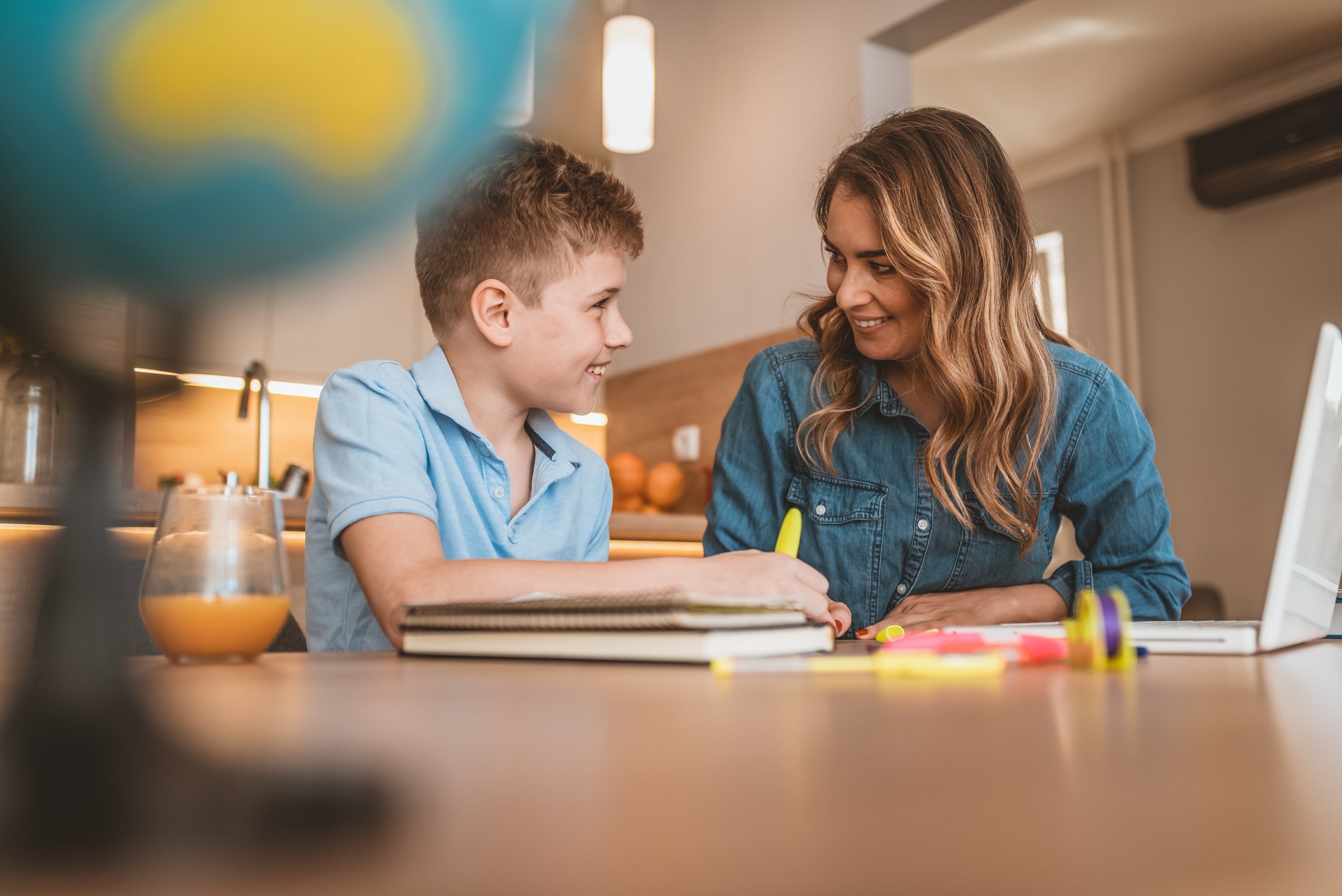 Photo of Speech therapist teaching a language an autistic child